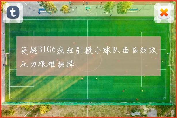 英超BIG6疯狂引援小球队面临财政压力艰难抉择