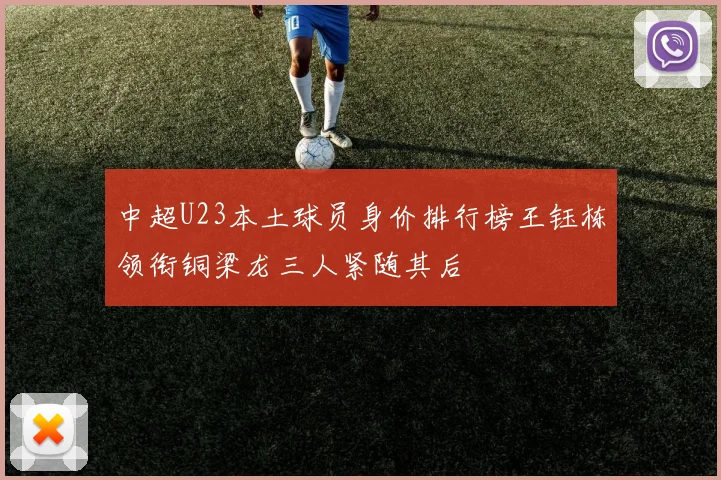 中超U23本土球员身价排行榜王钰栋领衔铜梁龙三人紧随其后
